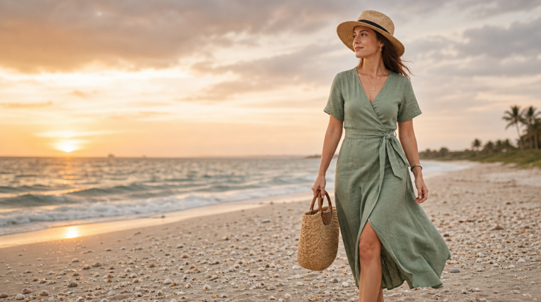 15 Stunning Beach Outfit Ideas With Linen Pieces